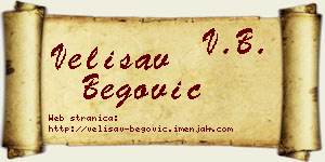 Velisav Begović vizit kartica